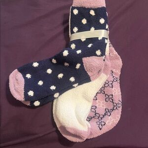 New 3 pack socks fuzzy warm socks Alexa Rose's.